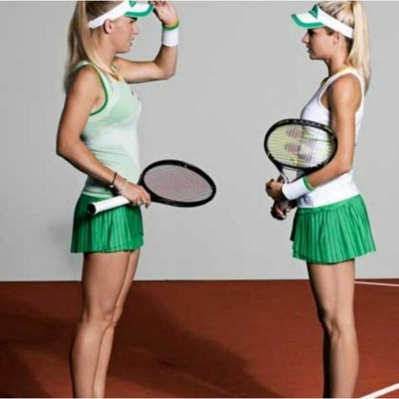 Adidas x Stella McCartney Barricade Tennis Skirt Ruffle Pleated Striped Skort - Picture 3 of 15